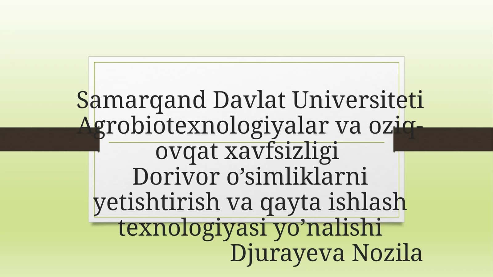 Dorivoro’simliklarxom-ashyosinistandartlash