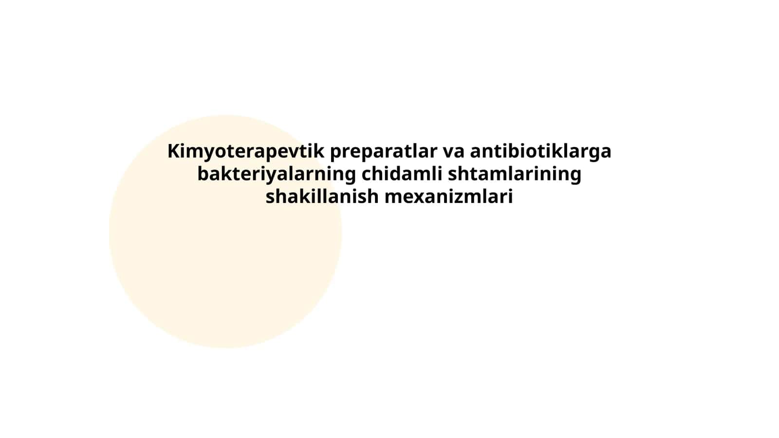 Bakteriyalarning chidamlilik mexanizmlari