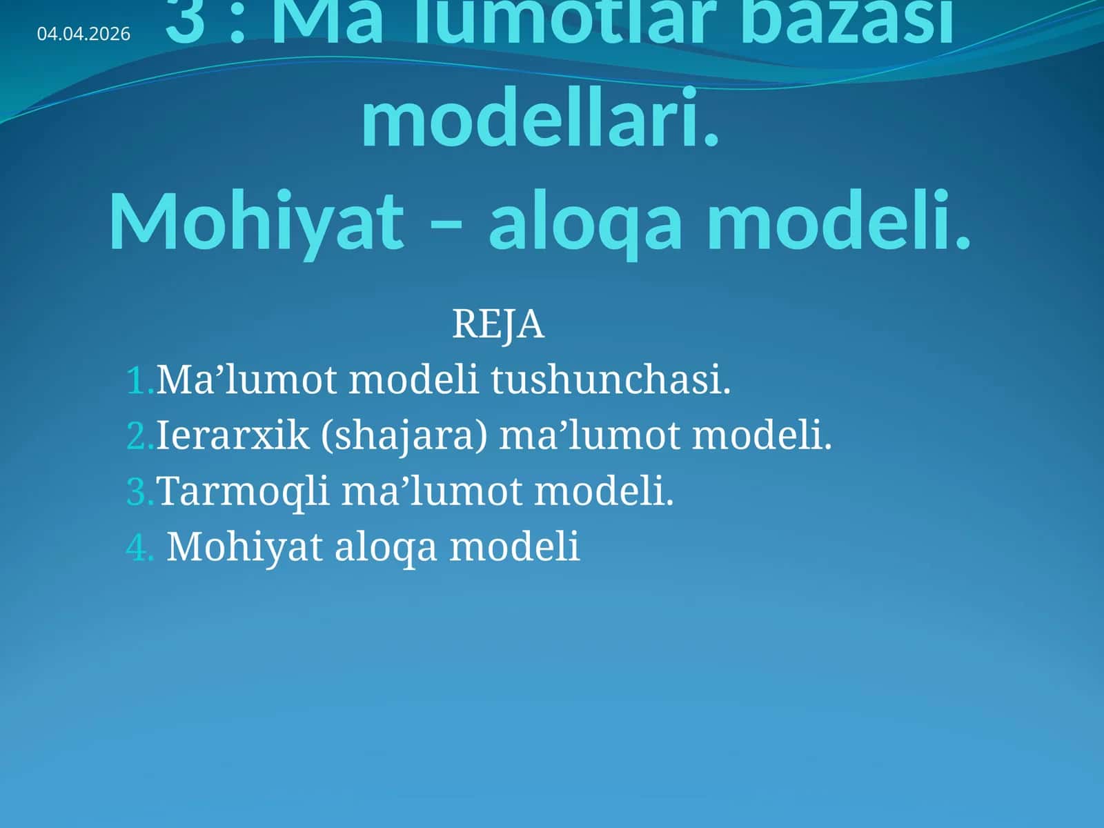 Ma’lumot modeli