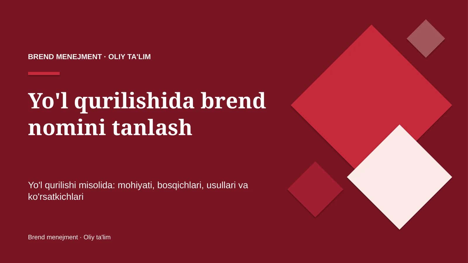 yo'l qurilishida brend nomini tanlash 4937