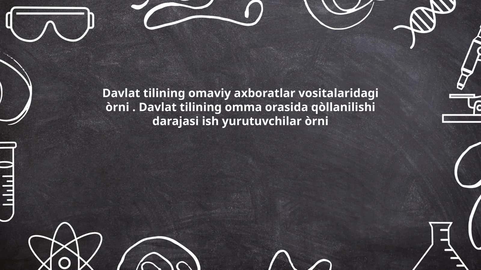 Davlat tilining omaviy axboratlar vositalaridagi òrni