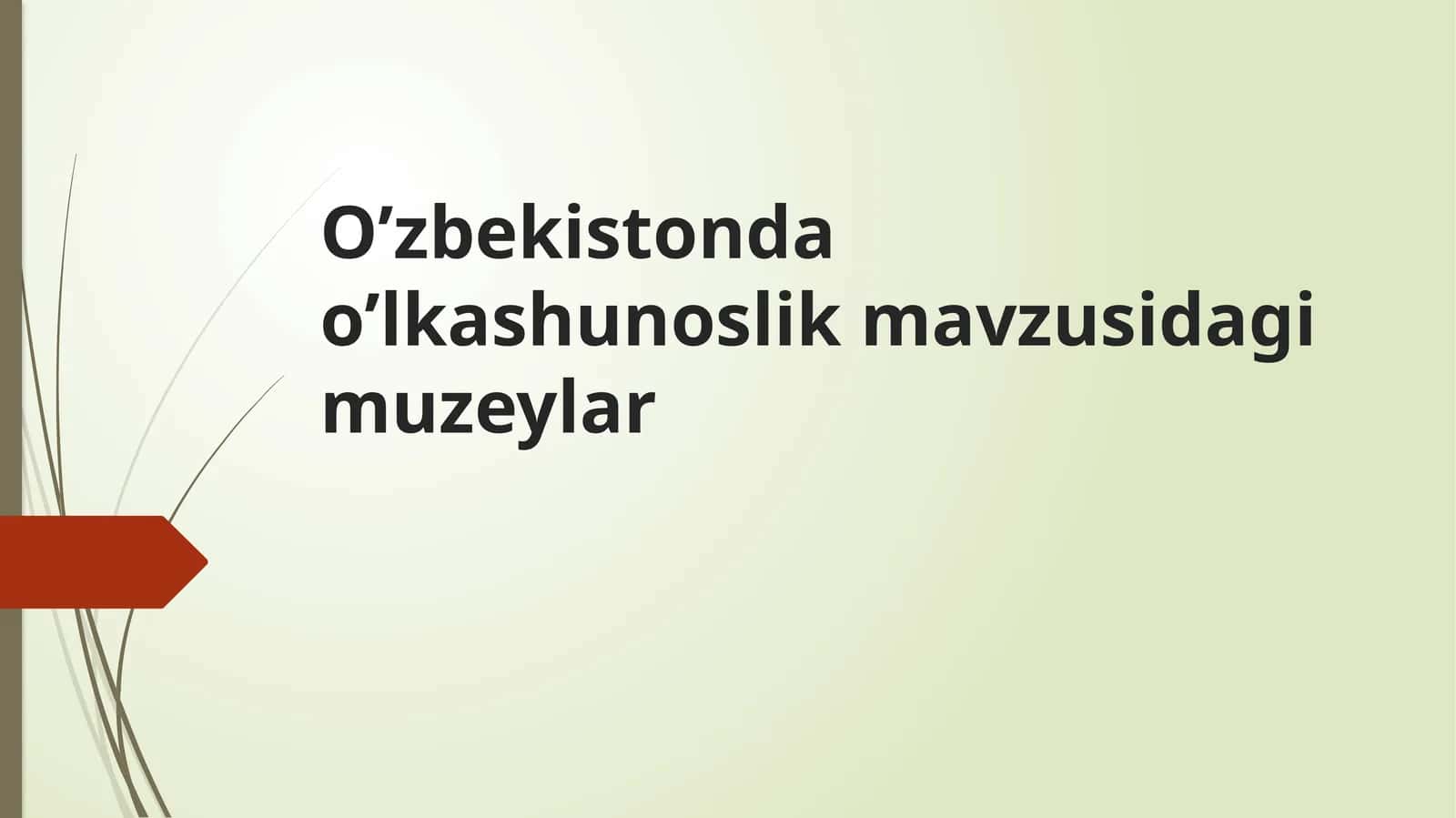O’zbekistonda o’lkashunoslik mavzusidagi muzeylar