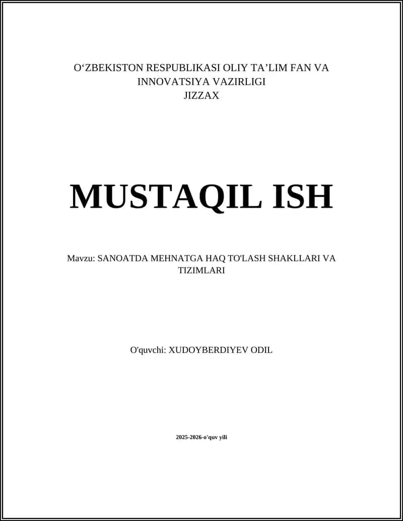 Vaqtga asoslangan ish haqi