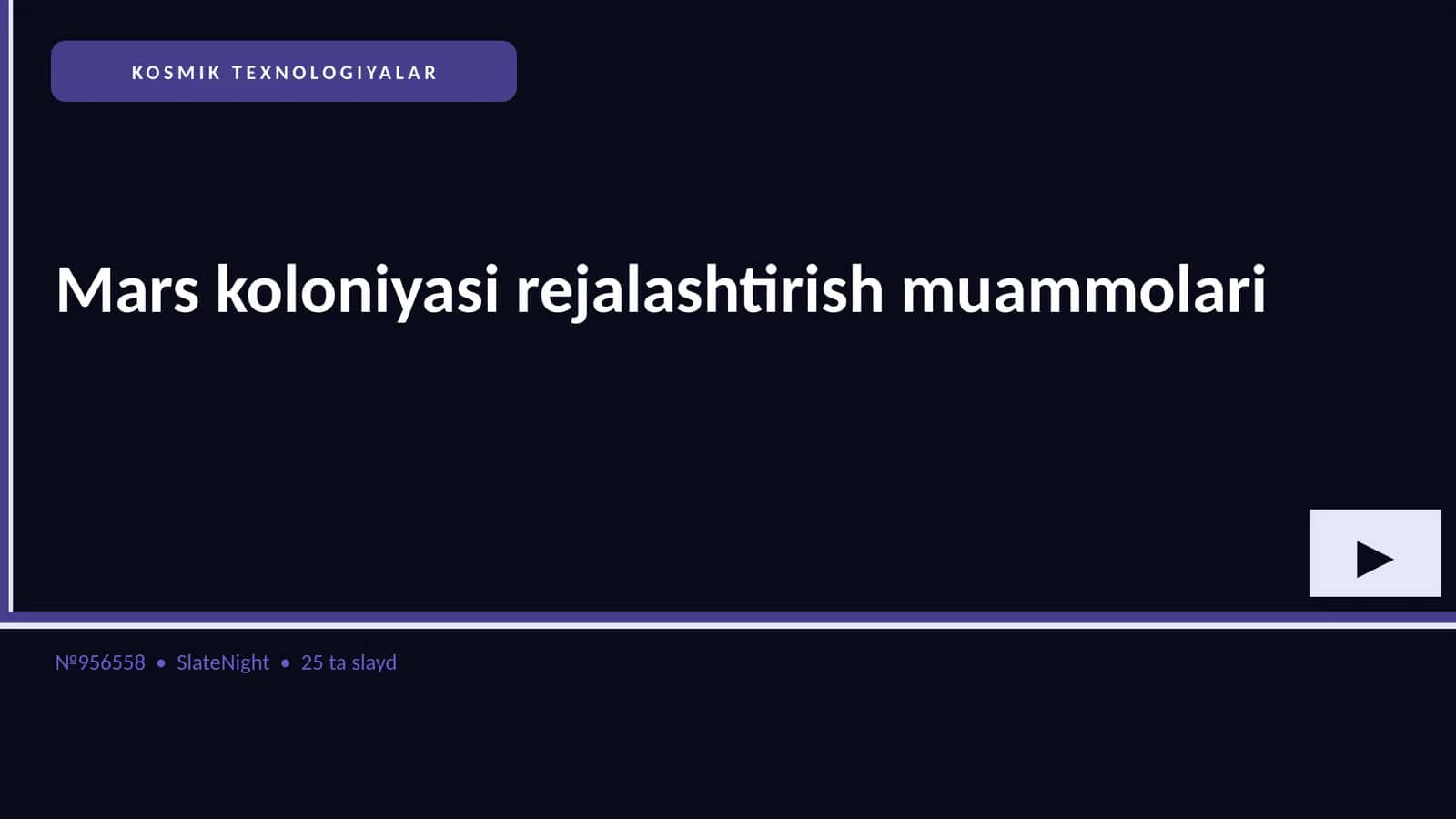 Mars koloniyasi rejalashtirish muammolari