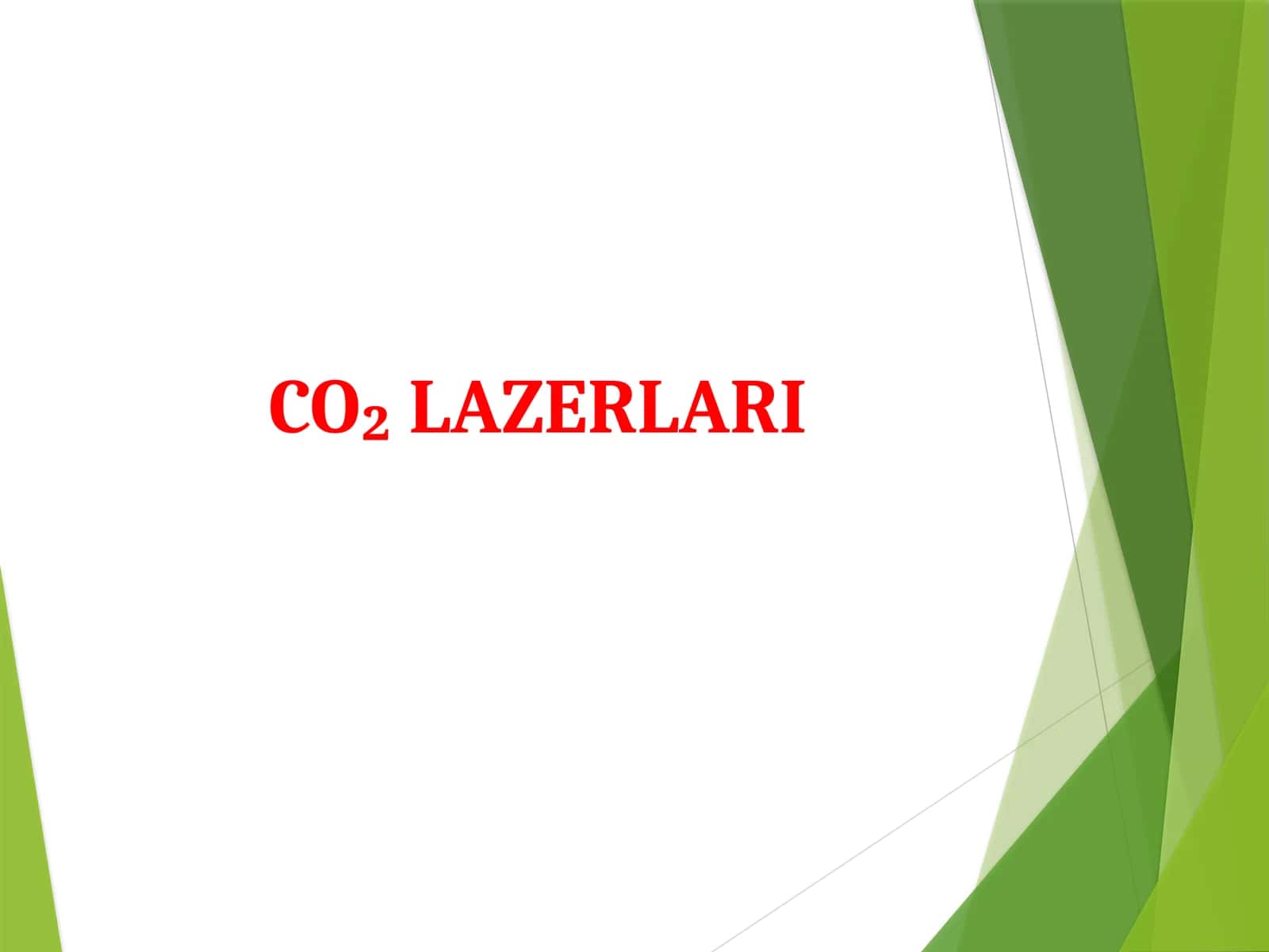 Taqdimot. Mavzu: Karbonat angidrid CO₂ lazerlari
