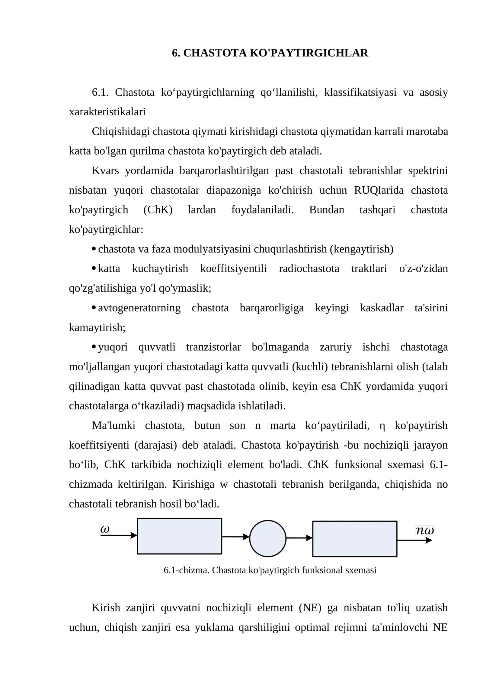 CHASTOTA KO'PAYTIRGICHLAR