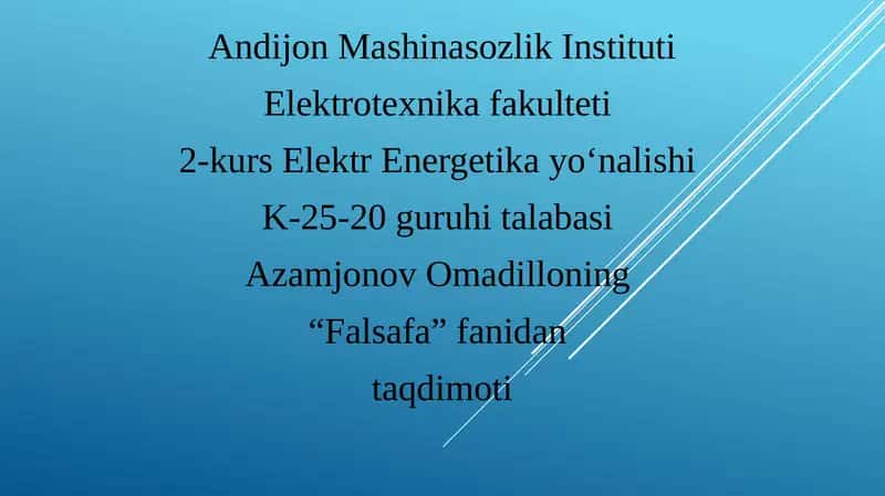 TARIX FALSAFASI VA FALSAFA TARIXI UYG'UNLIGI
