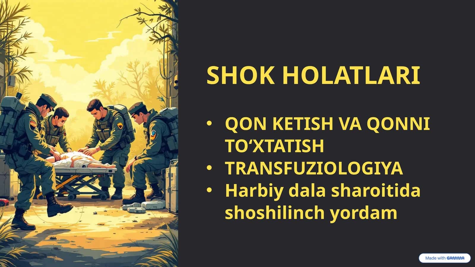 SHOK HOLATLARI