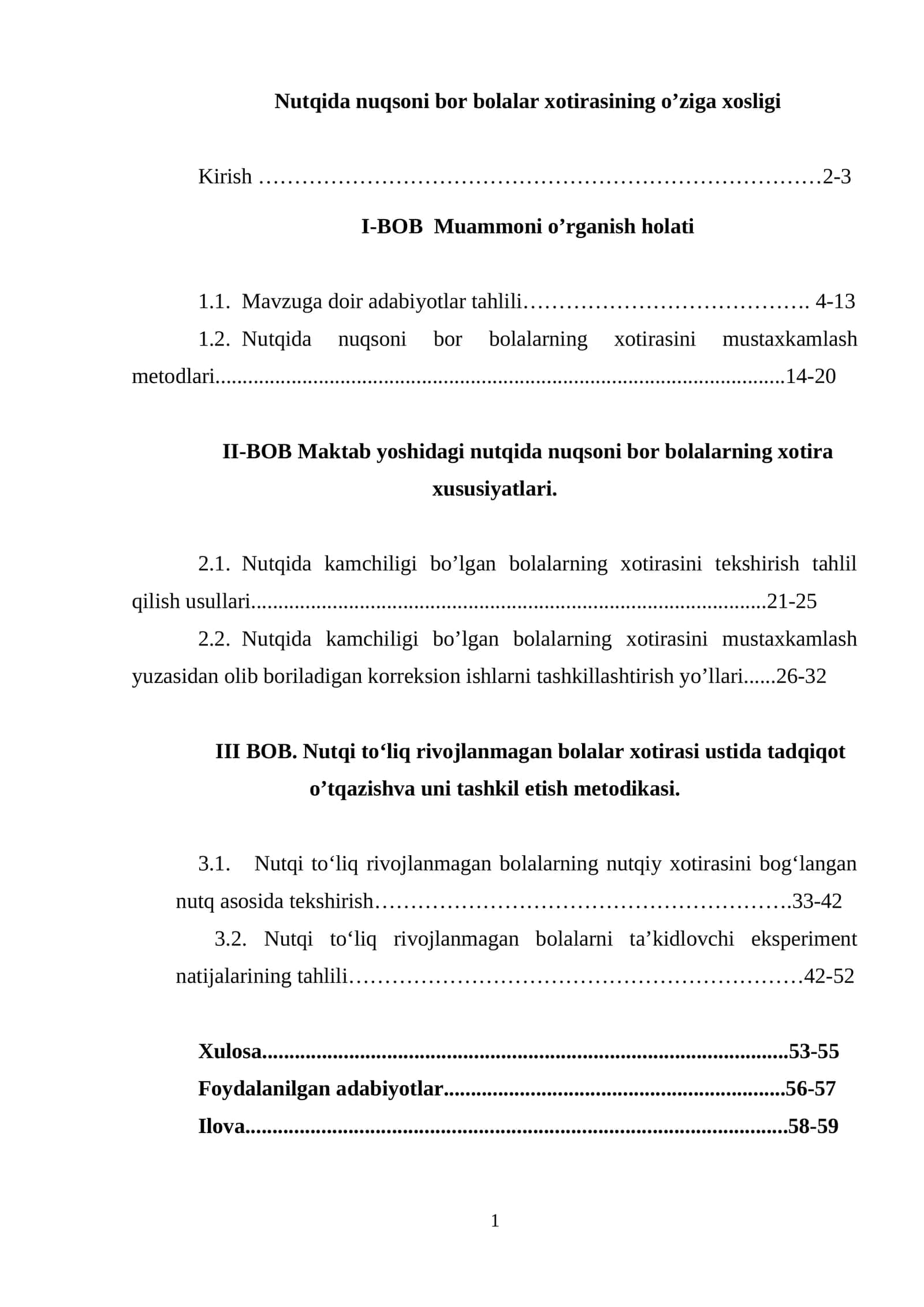 Nutqida nuqsoni bor bolalar xotirasining o’ziga xosligi