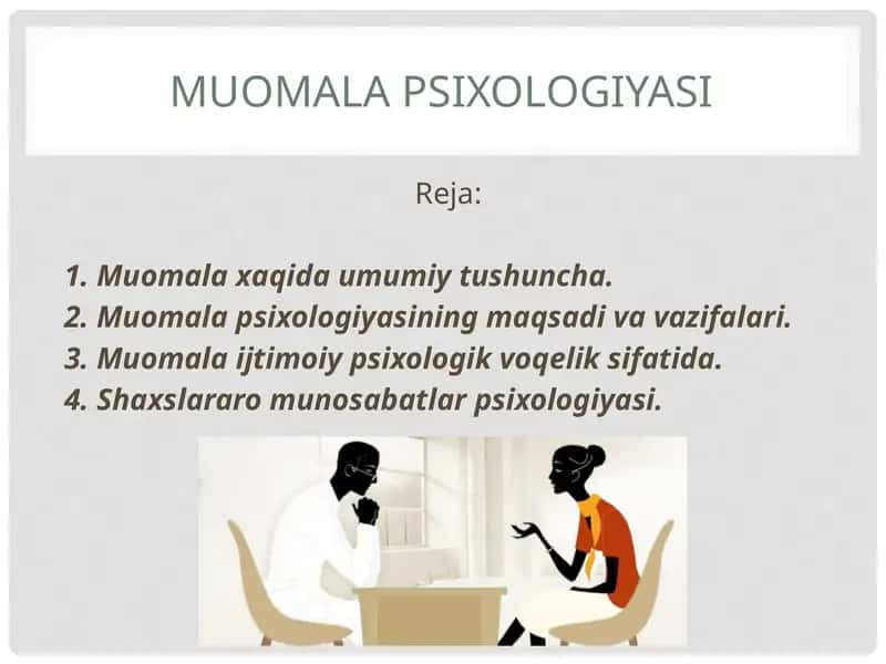 Muomala psixologiyasi