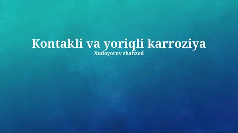 Kontakt va yoriq korroziyasi