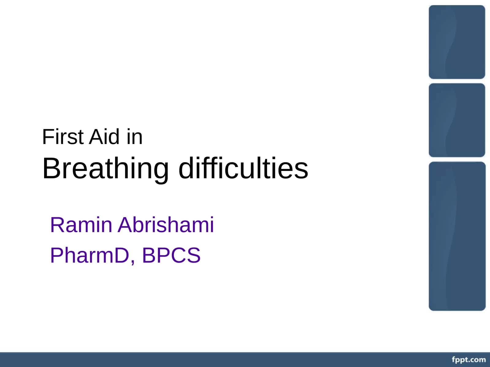 First Aid in Breathing difficulties