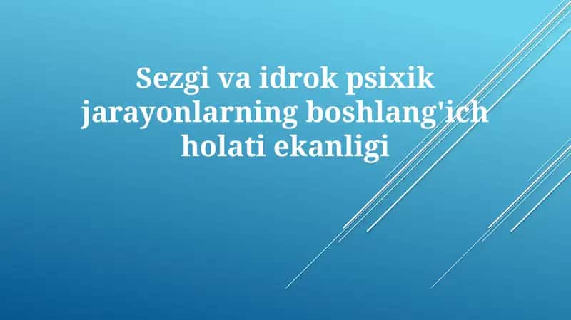Sezgi va idrok