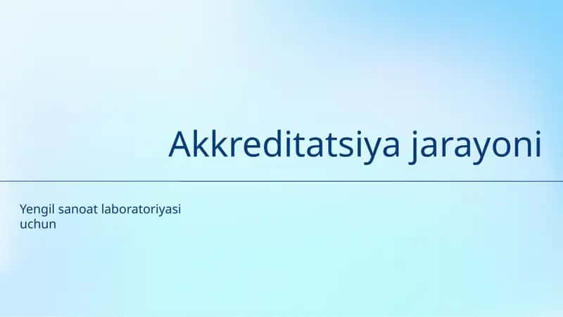 Akkreditatsiya jarayoni