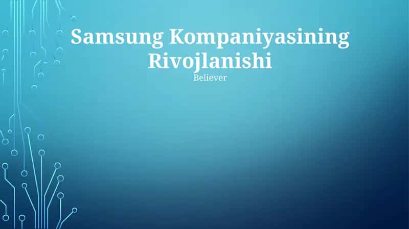 Samsung Rivojlanishi