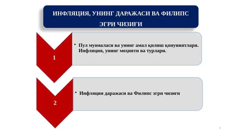 ИНФЛЯЦИЯ, УНИНГ ДАРАЖАСИ ВА ФИЛИПС ЭГРИ ЧИЗИҒИ
