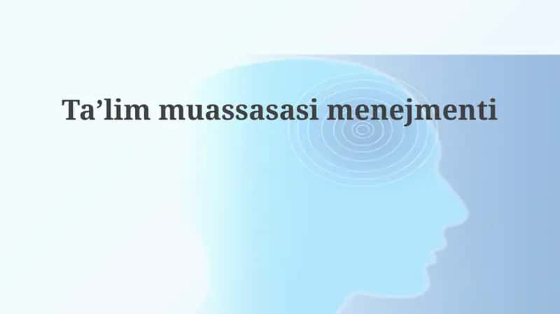 Taʼlim muassasasimenejmenti