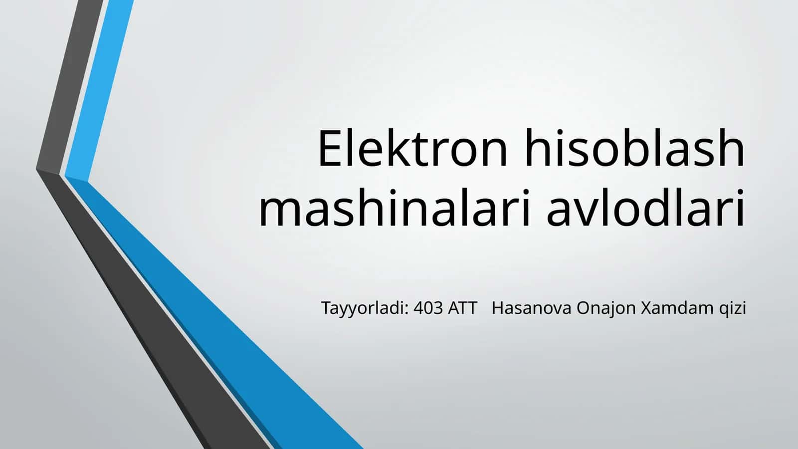 Elektron hisoblash mashinalari avlodlari