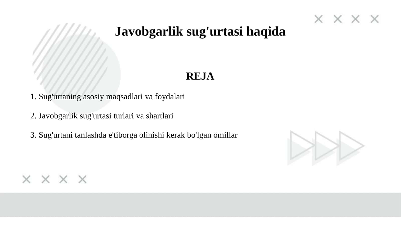 Javobgarlik sug'urtasi haqida