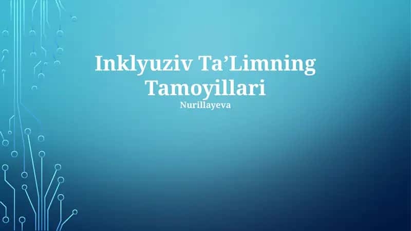 Inklyuziv TaʼLimning Tamoyillari