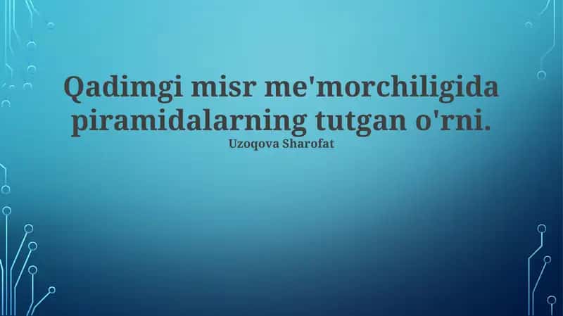 Piramidalar Merosi