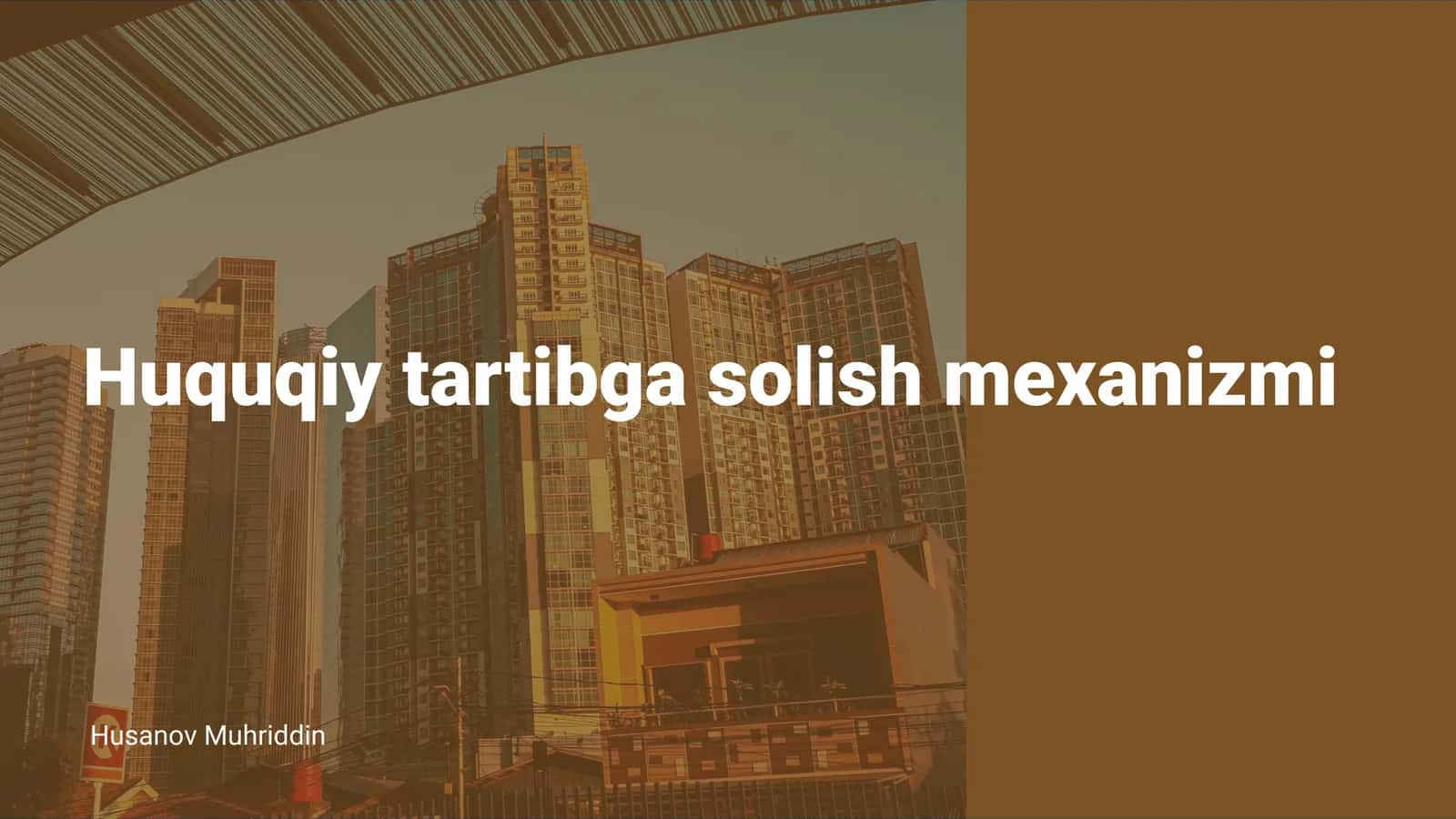 Huquqiy tartibga solish mexanizmi
