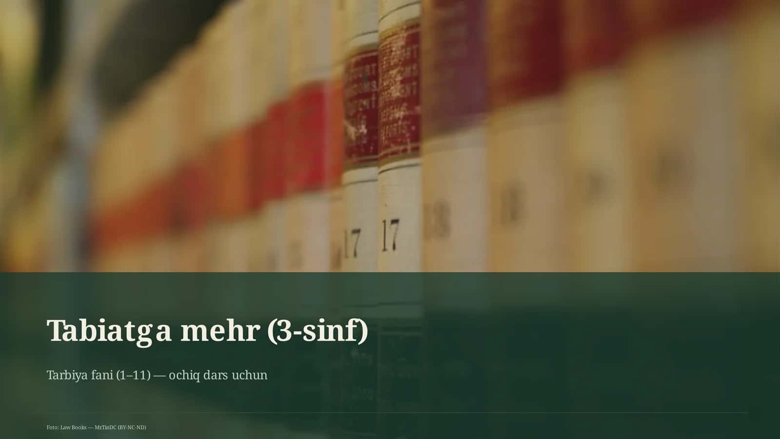 Tabiatga mehr (3-sinf)