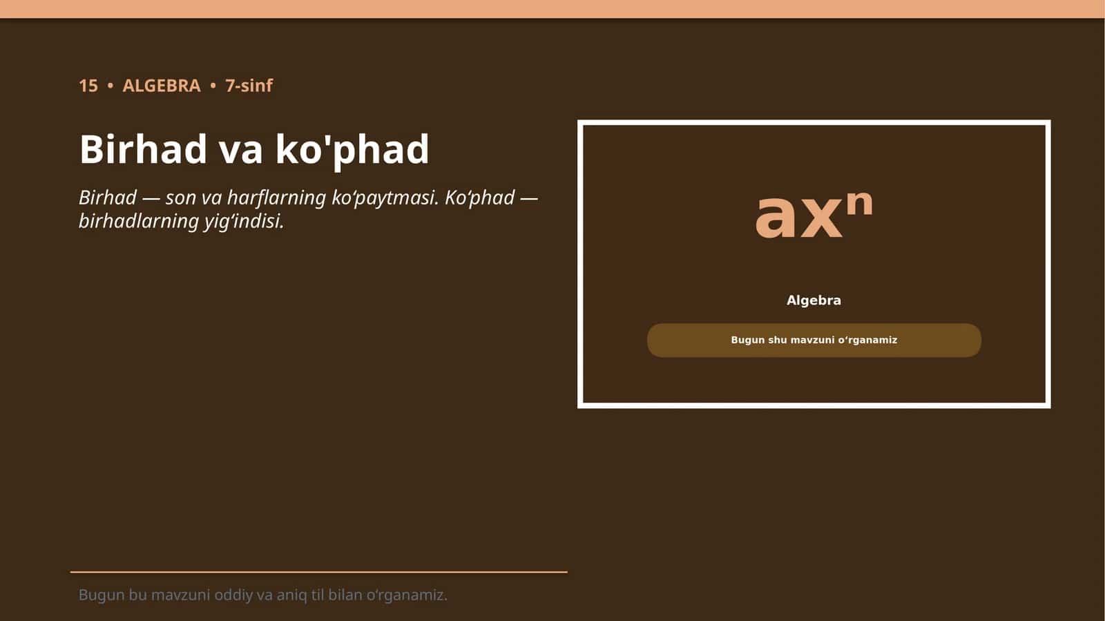 Birhad va ko'phad