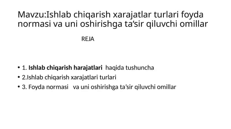 Ishlabchiqarish xarajatlari turlar, foydalanish normasi
