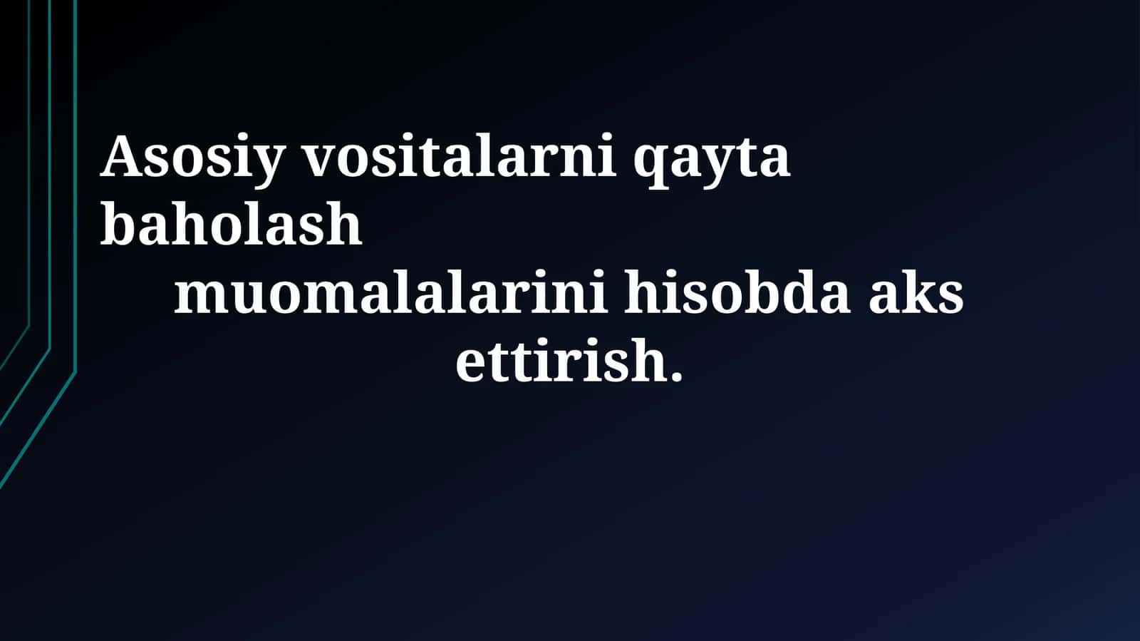 Asosiy vositalarni qayta baholash