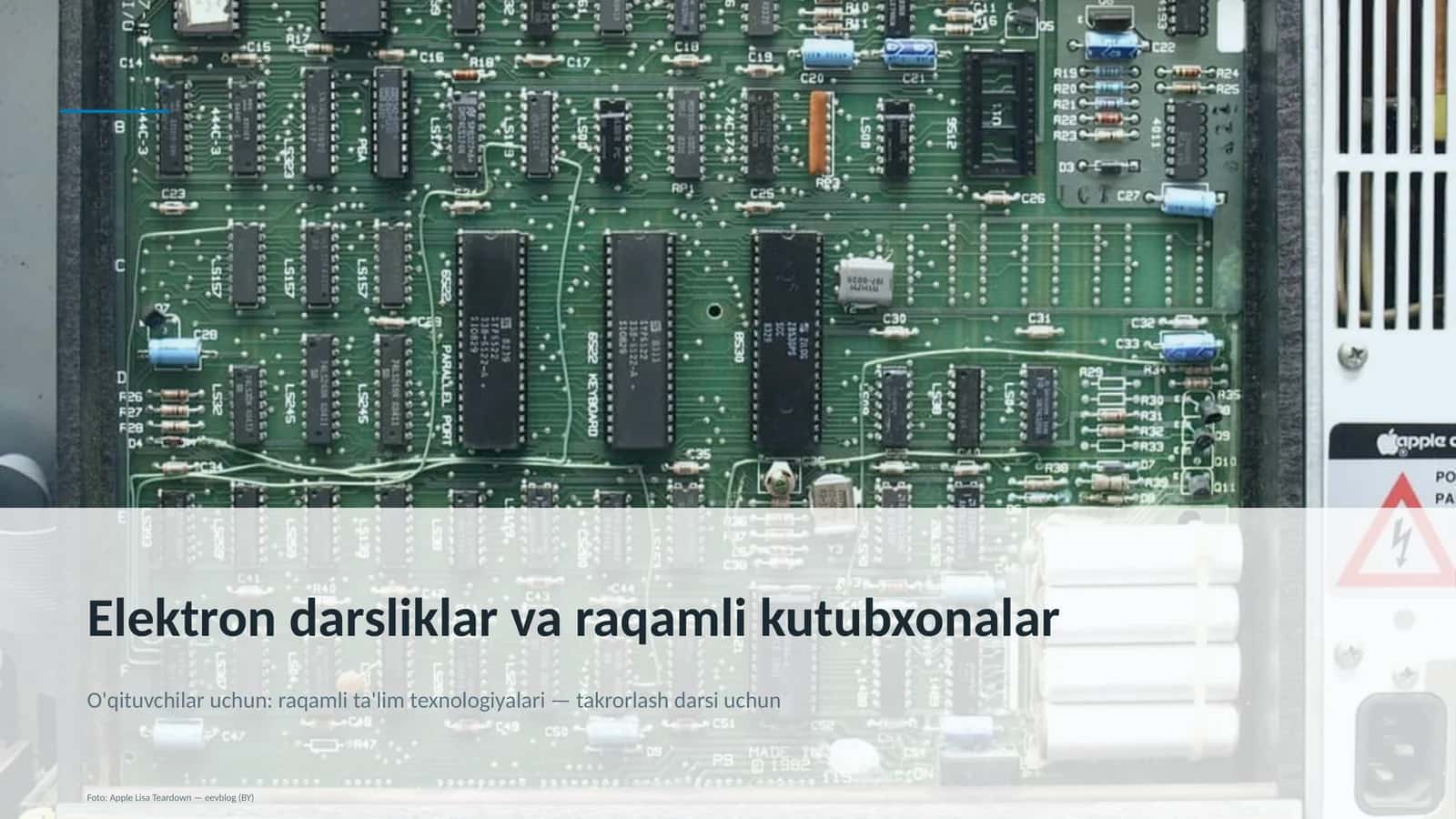 Elektron darsliklar va raqamli kutubxonalar