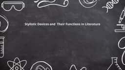 Stylistic Devices and Their Functions in Literature