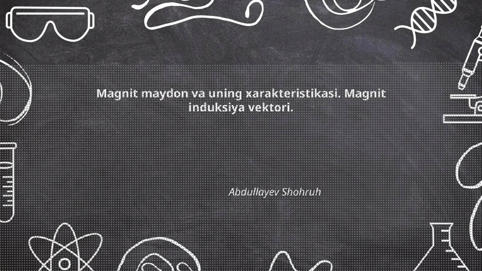 Magnit maydon va uning xarakteristikasi