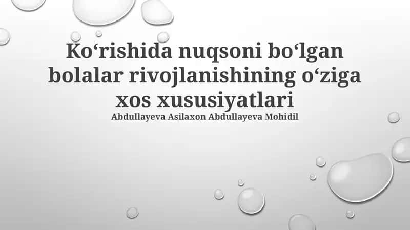 Bolalar rivojlanishi