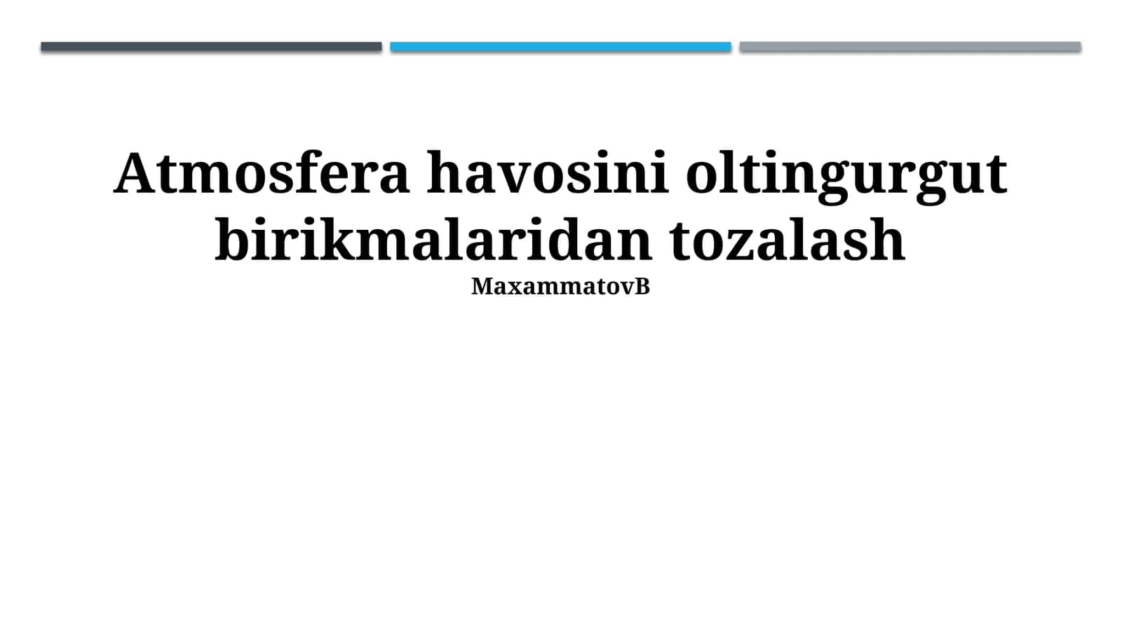 Tsentrofugali tozalash texnologiyalari