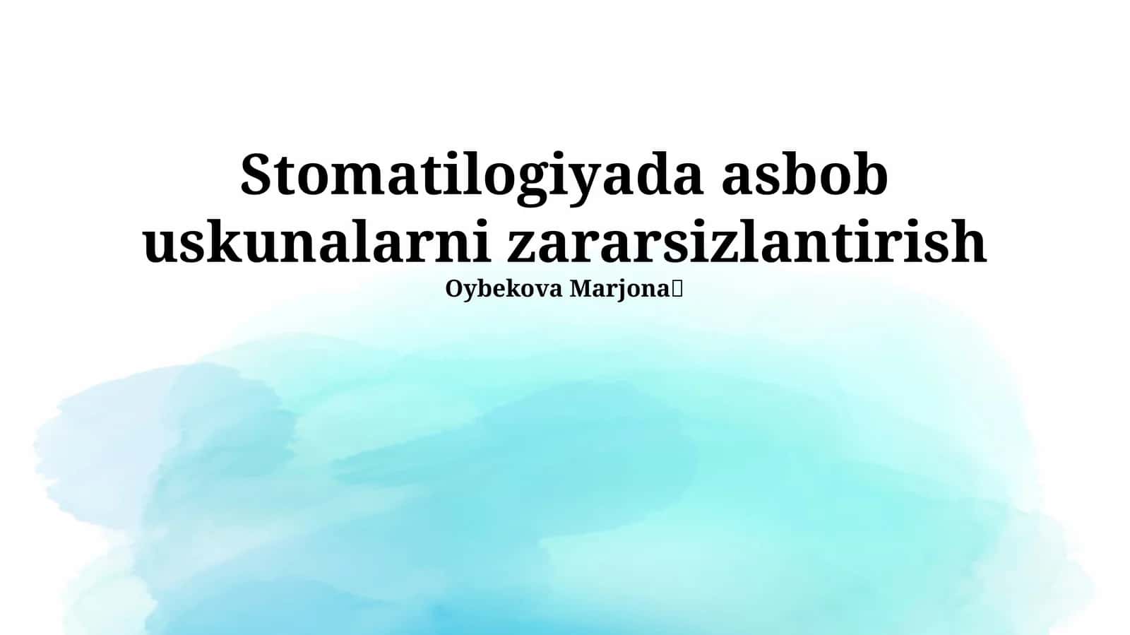 Sterilizatsiya tushunchalari va metodlari