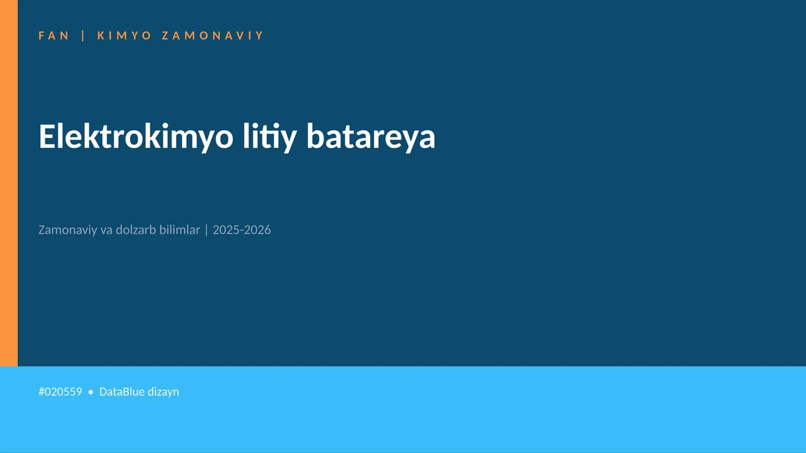 Elektrokimyo litiy batareya