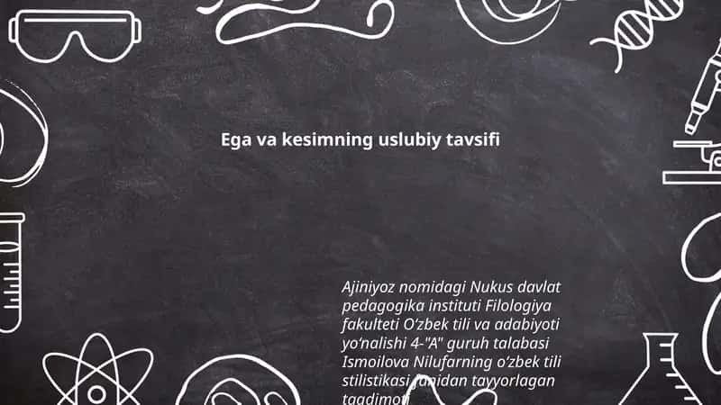 O‘zbek tili stilistikasi fanidan taqdimot