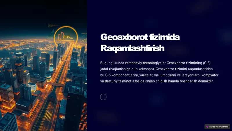 Geoaxborot tizimida Raqamlashtirish