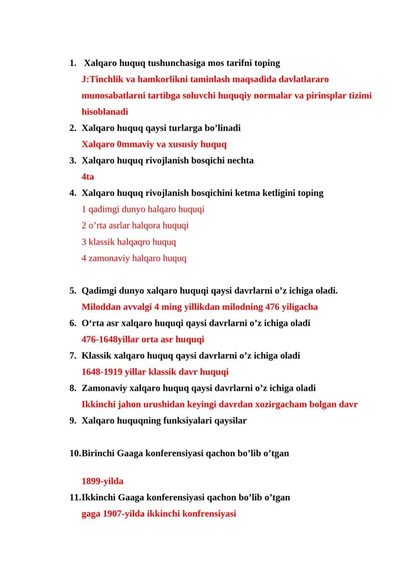 Xalqaro huquqning rivojlanishi