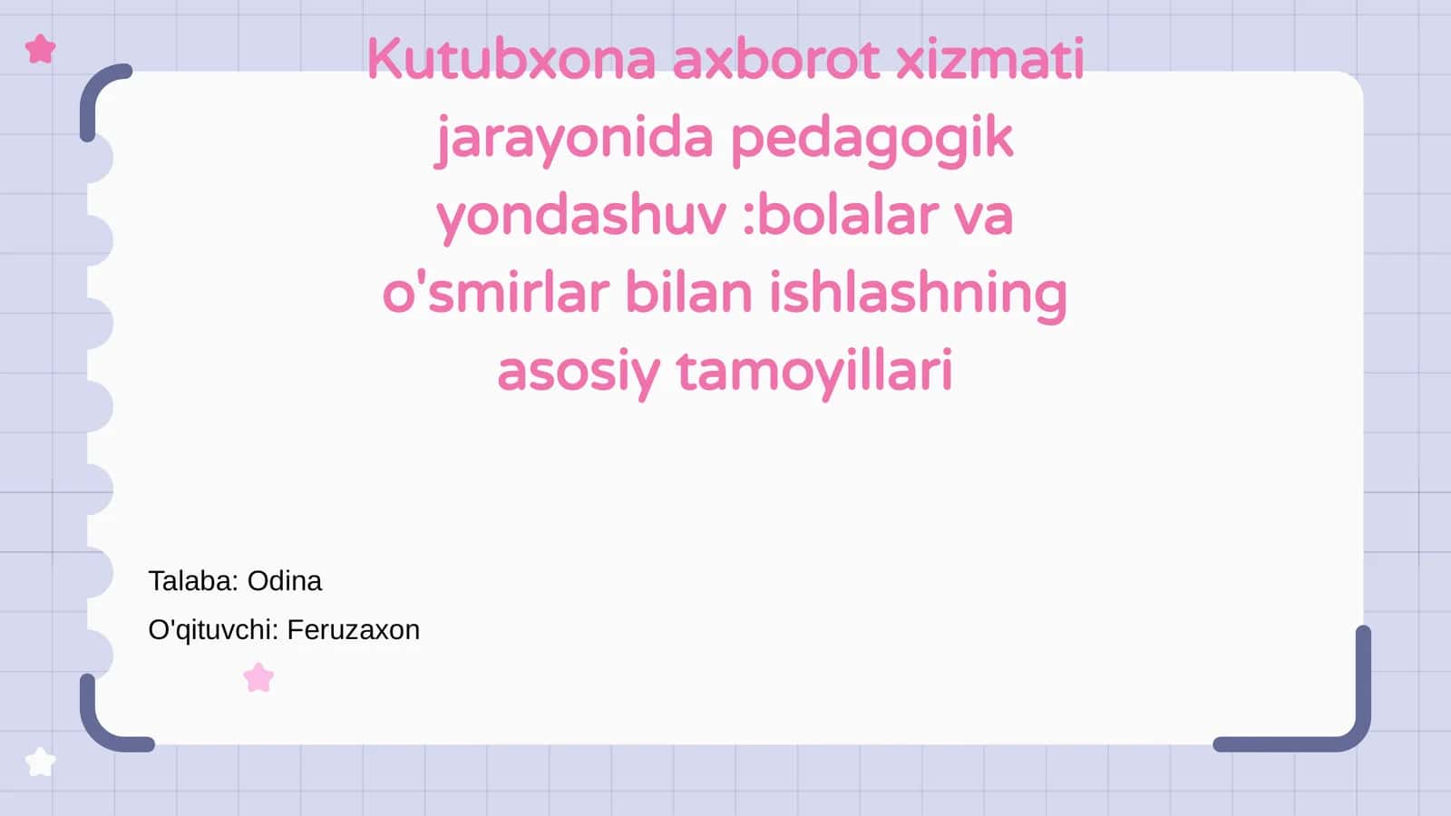 Pedagogik yondashuv: Bolalar va o'smirlar bilan ishlashning asosiy tamoyillari
