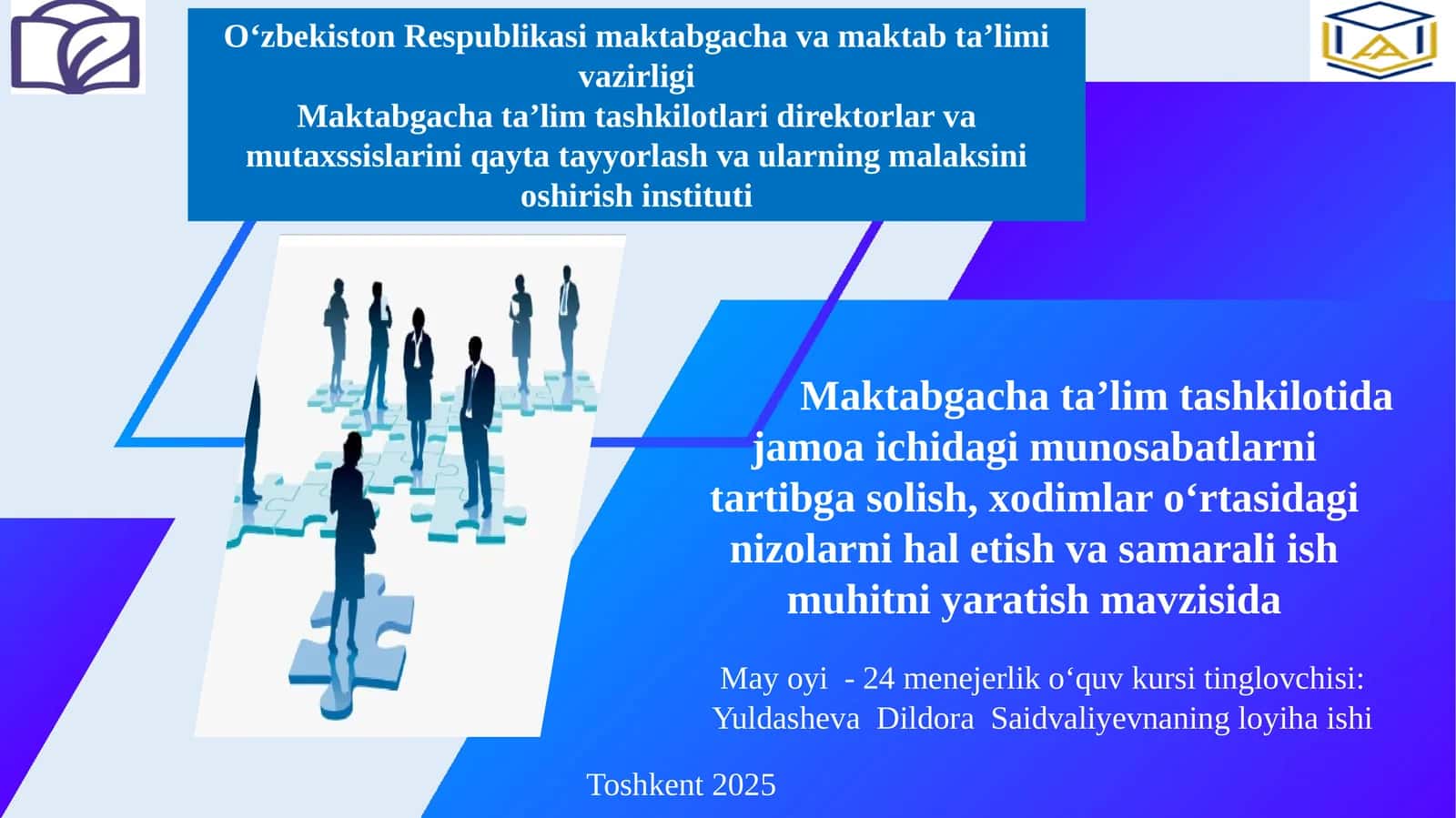 Mayoyi-24 menejerlik o‘quv kursi tinglovchisi