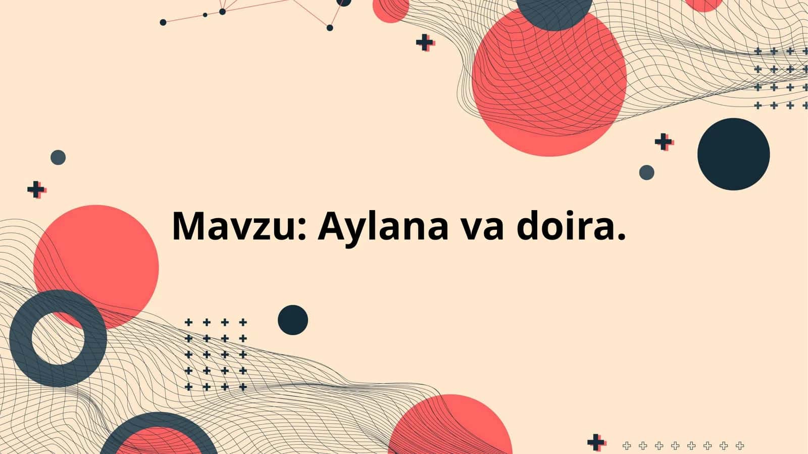Aylana va doira