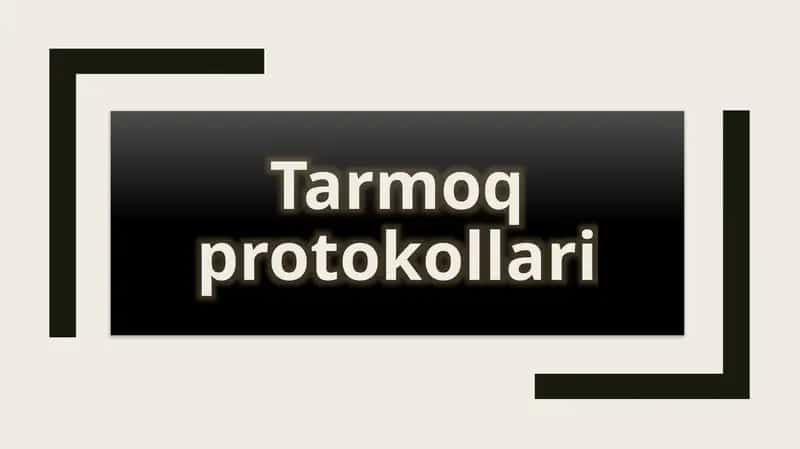 Tarmoq protokollari