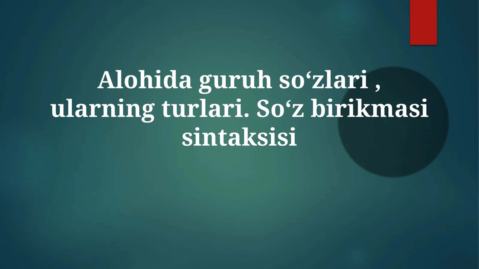 So'z birikmalarining sintaksisi