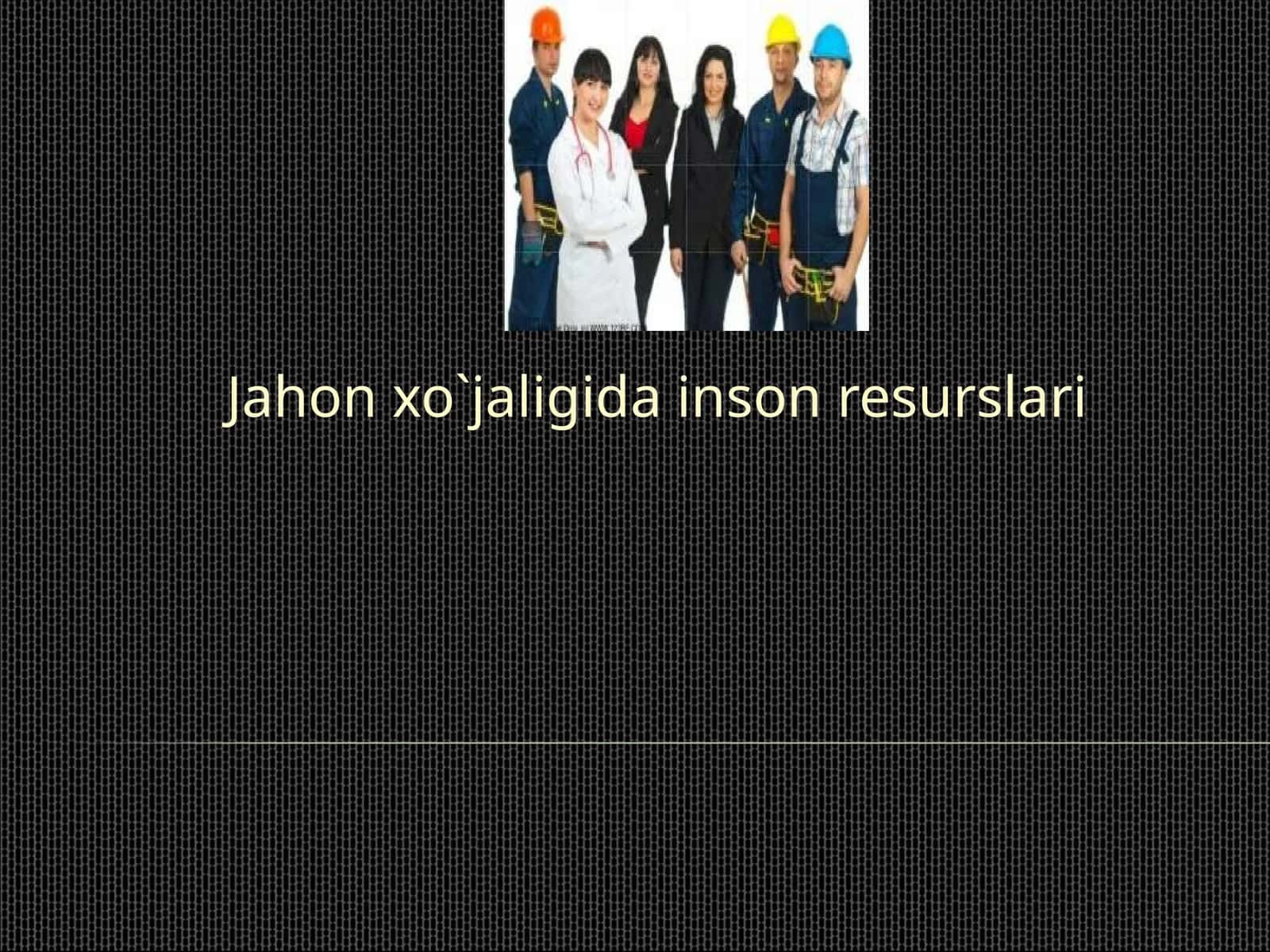 Inson resurslarini boshqarish