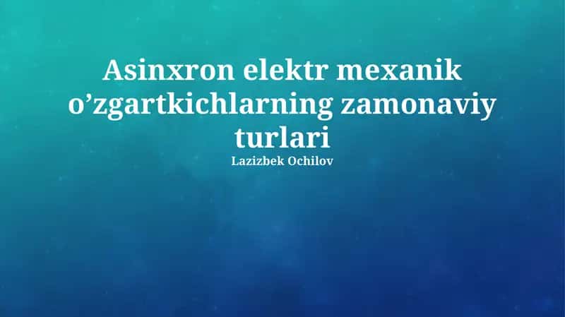 Sensorsiz Boshqarish