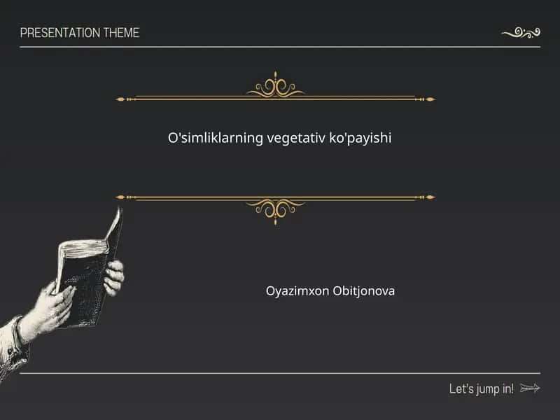 O'simliklarning vegetativ ko'payish