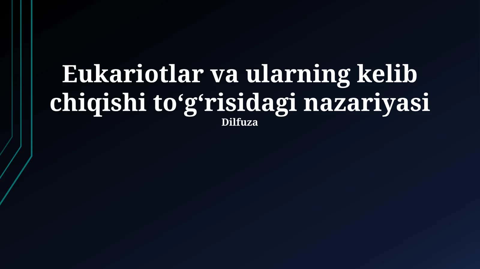 Eukariotlar va ularning kelib chiqishi toʻgʻrisidagi nazariyasi
