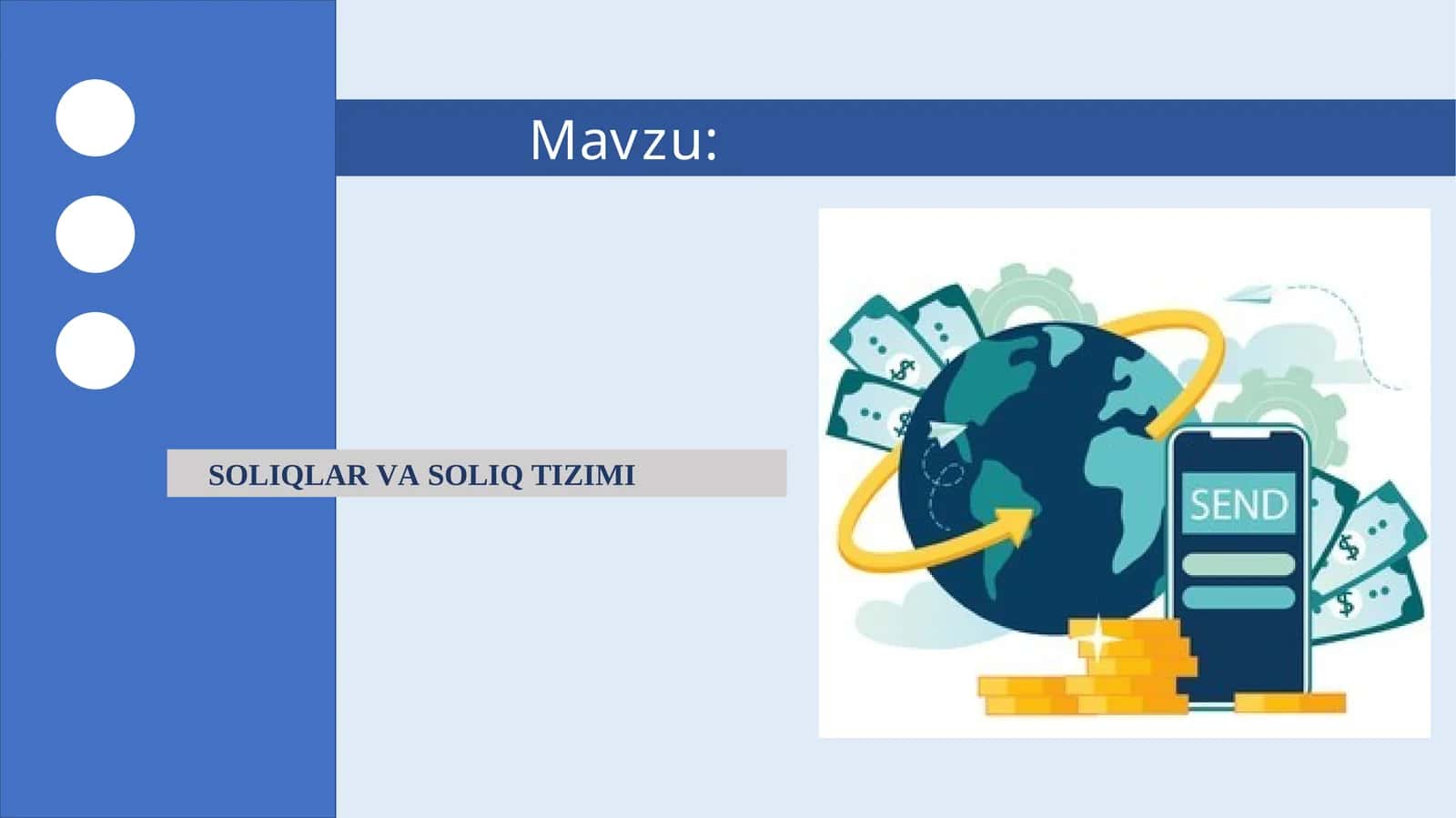 SOLIQLAR VA SOLIQ TIZIMI